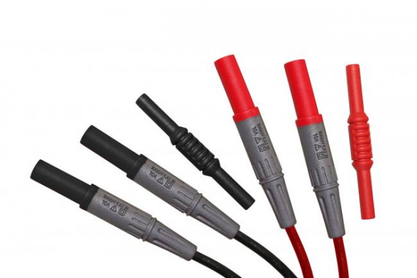 Sicherheits Verbindungsleitung 4mm rot und schwarz für Digital-Multimeter mit Verlänge, 7005