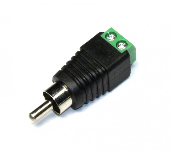 Cinch/RCA-Stecker auf 2 Pin-Terminalblock