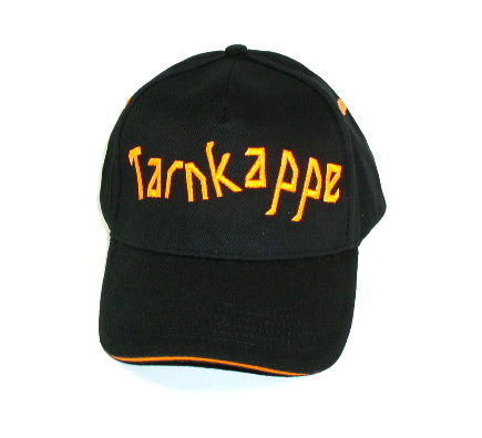 Cap Mütze mit Stick Tarnkappe in orange Fluorescent Käppie