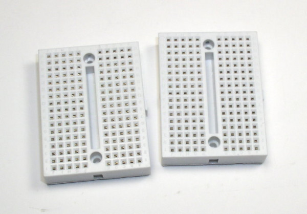 Mini-Laborsteckboards 2er Pack Weiss 2x170 Kontakte